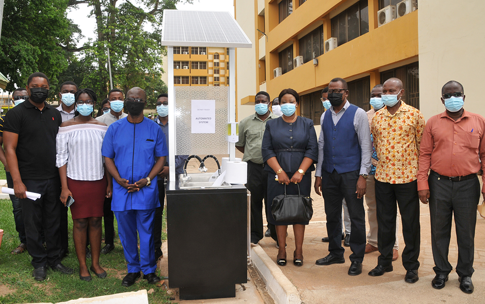 KNUST Engineering Students Build Automatic Hand Washing Station