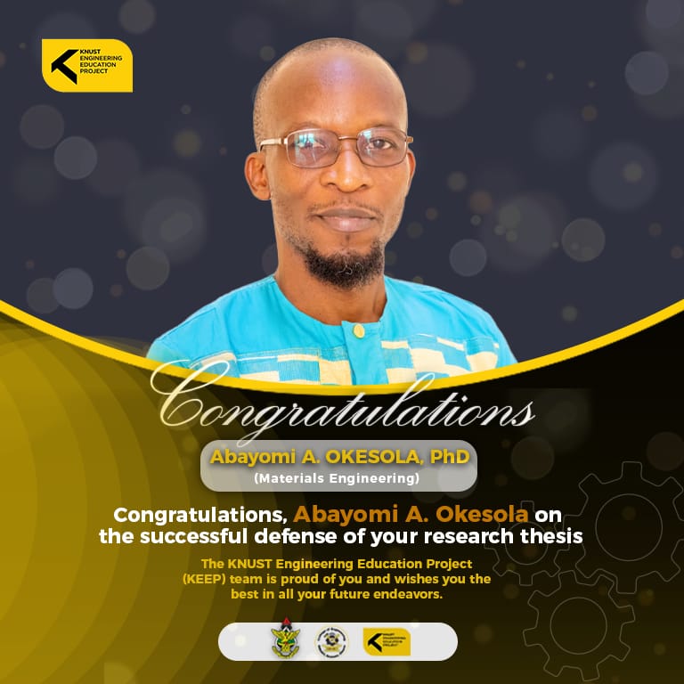 Congratulations Abayomi A. OKESOLA