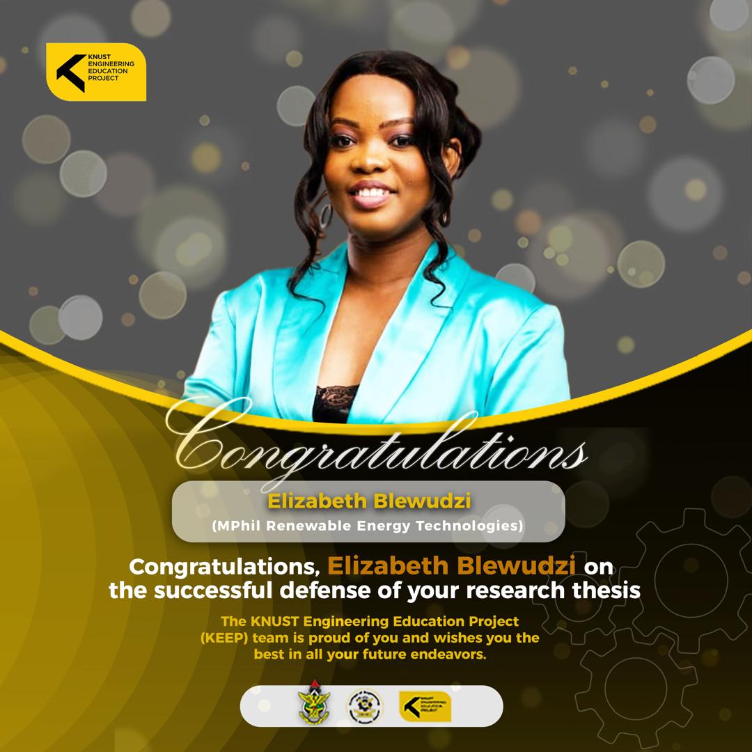 Congratulations Elizabeth Blewudzi