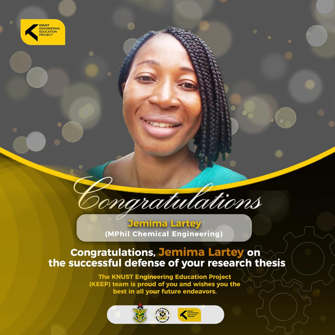 Congratulations Jemima Lartey