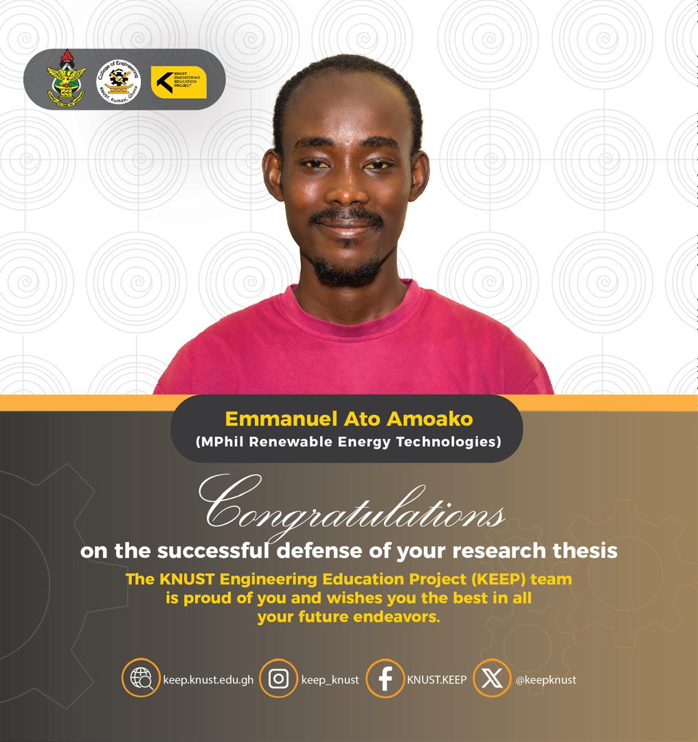 Congratulations Emmanuel Ato Amoako