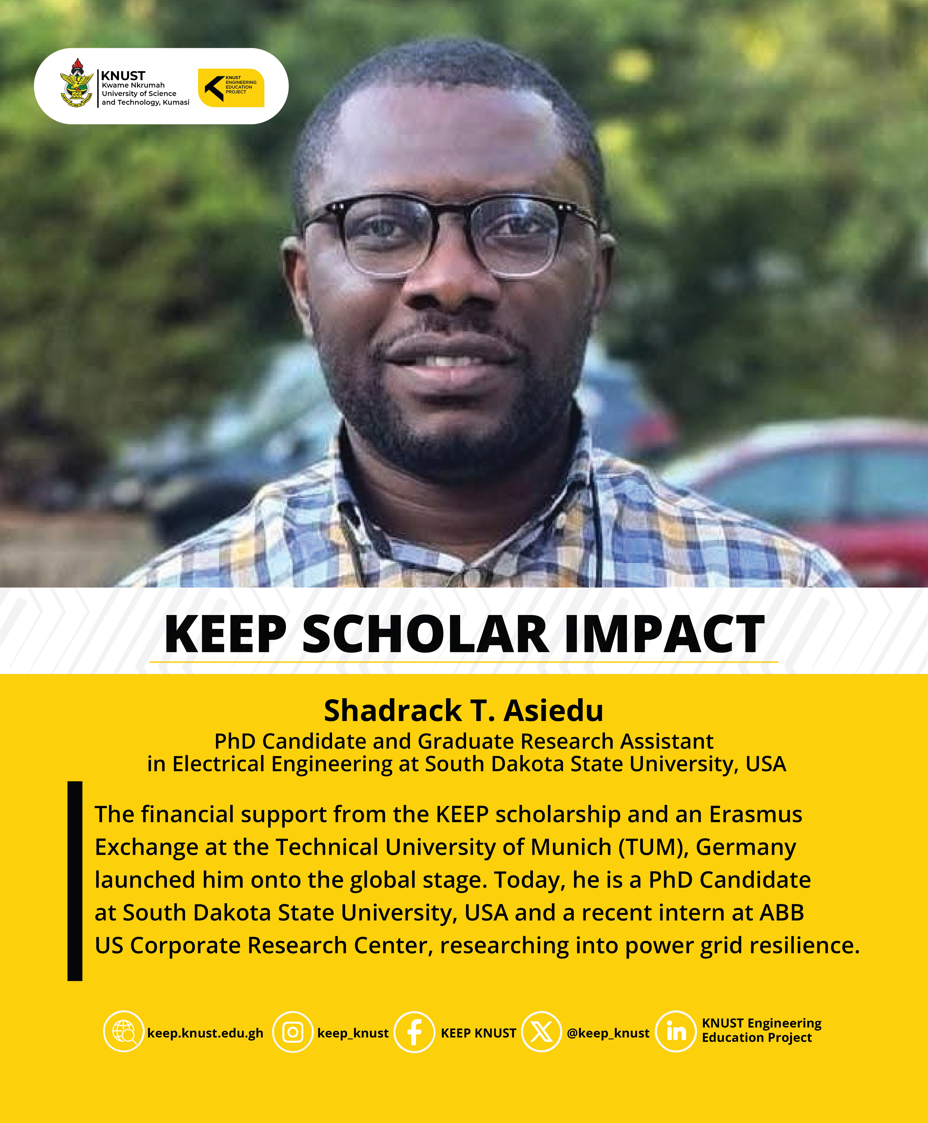 KEEP Scholar Impact: A Journey from KNUST to Global Grid Resilience Research
