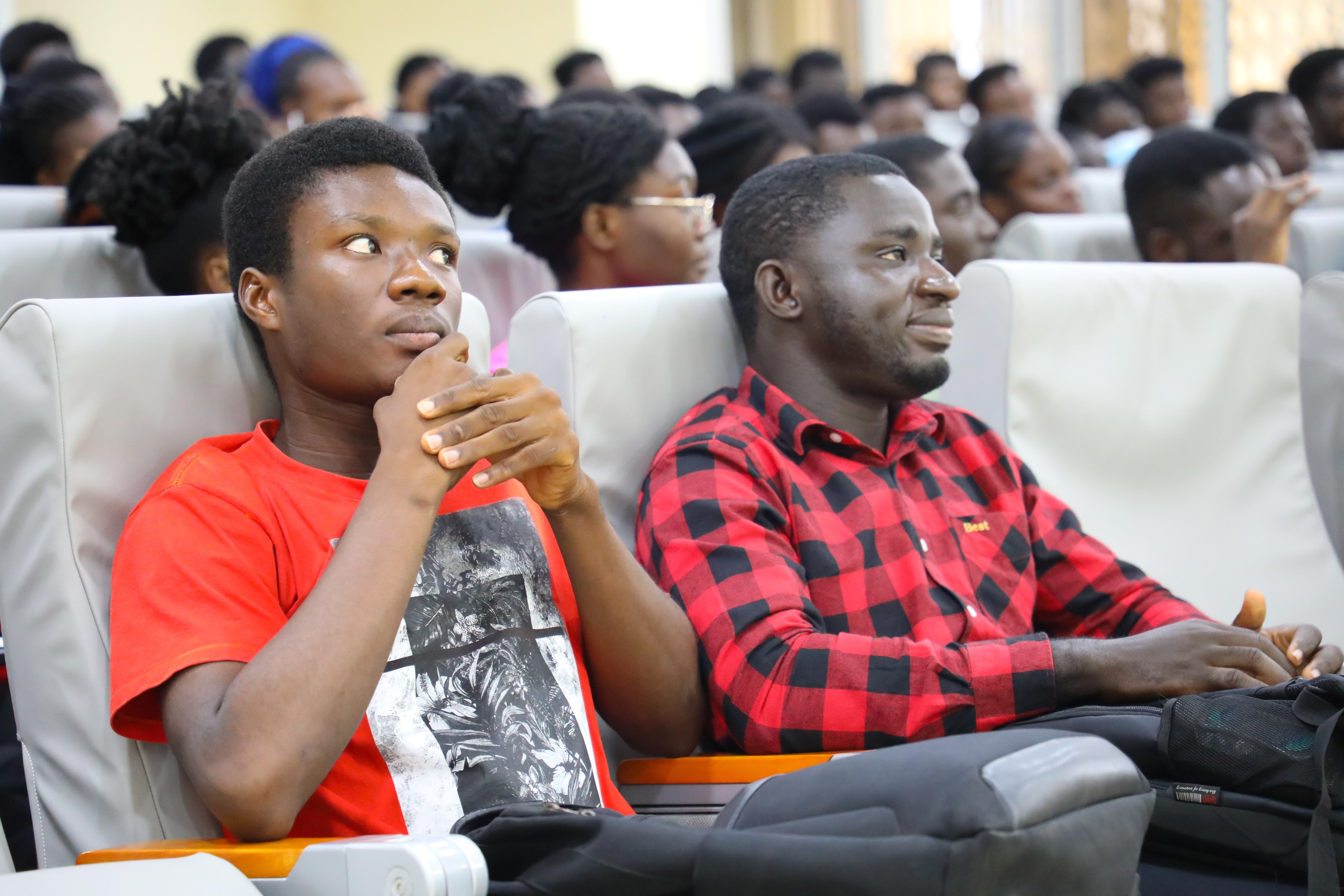 Theophilus Baidoo (right) at a training while in KNUST