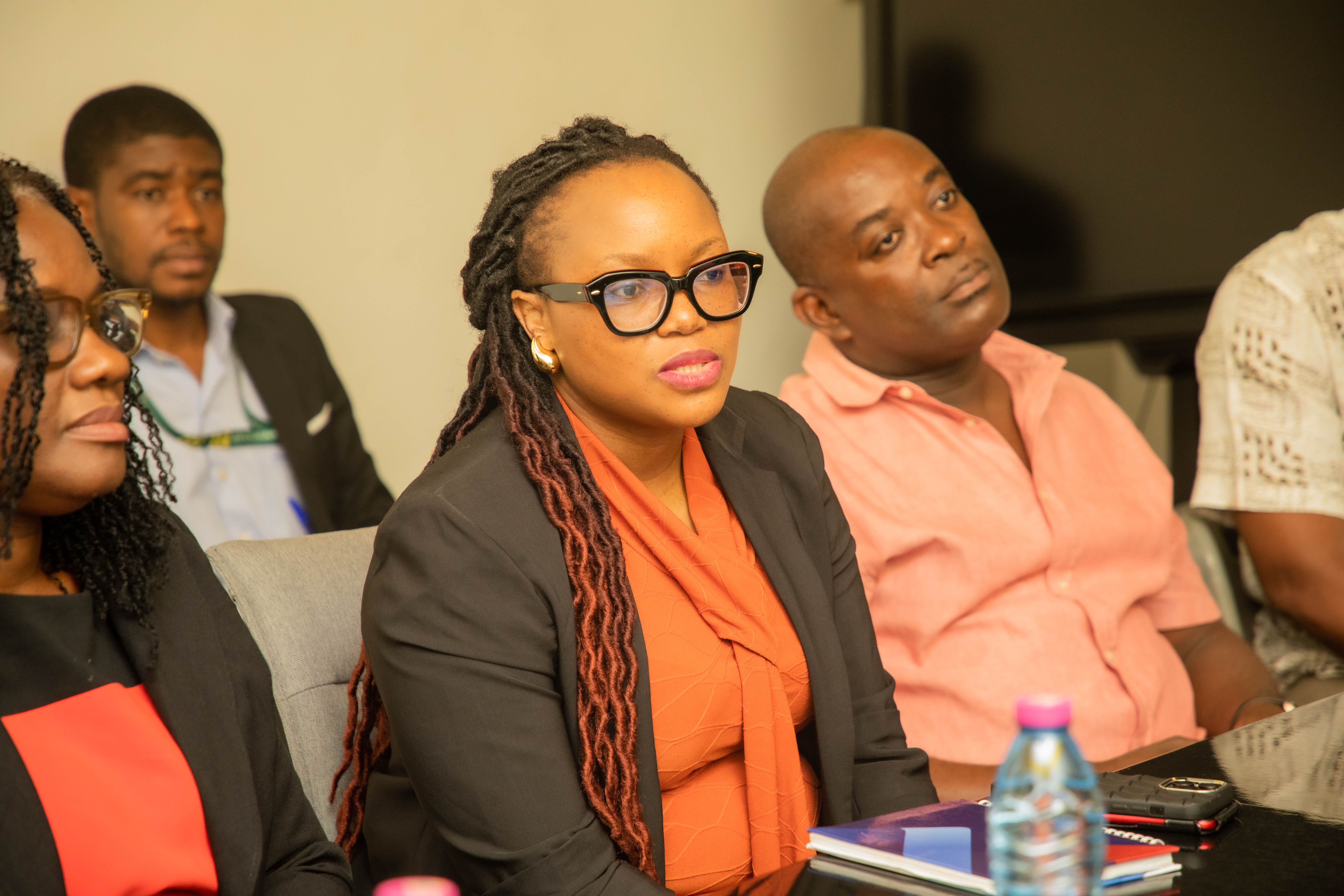 Dr. Sylvia Mkandawire (middle) highlights the significance of the engagements between GTEC, AAU and the three centres of excellence.