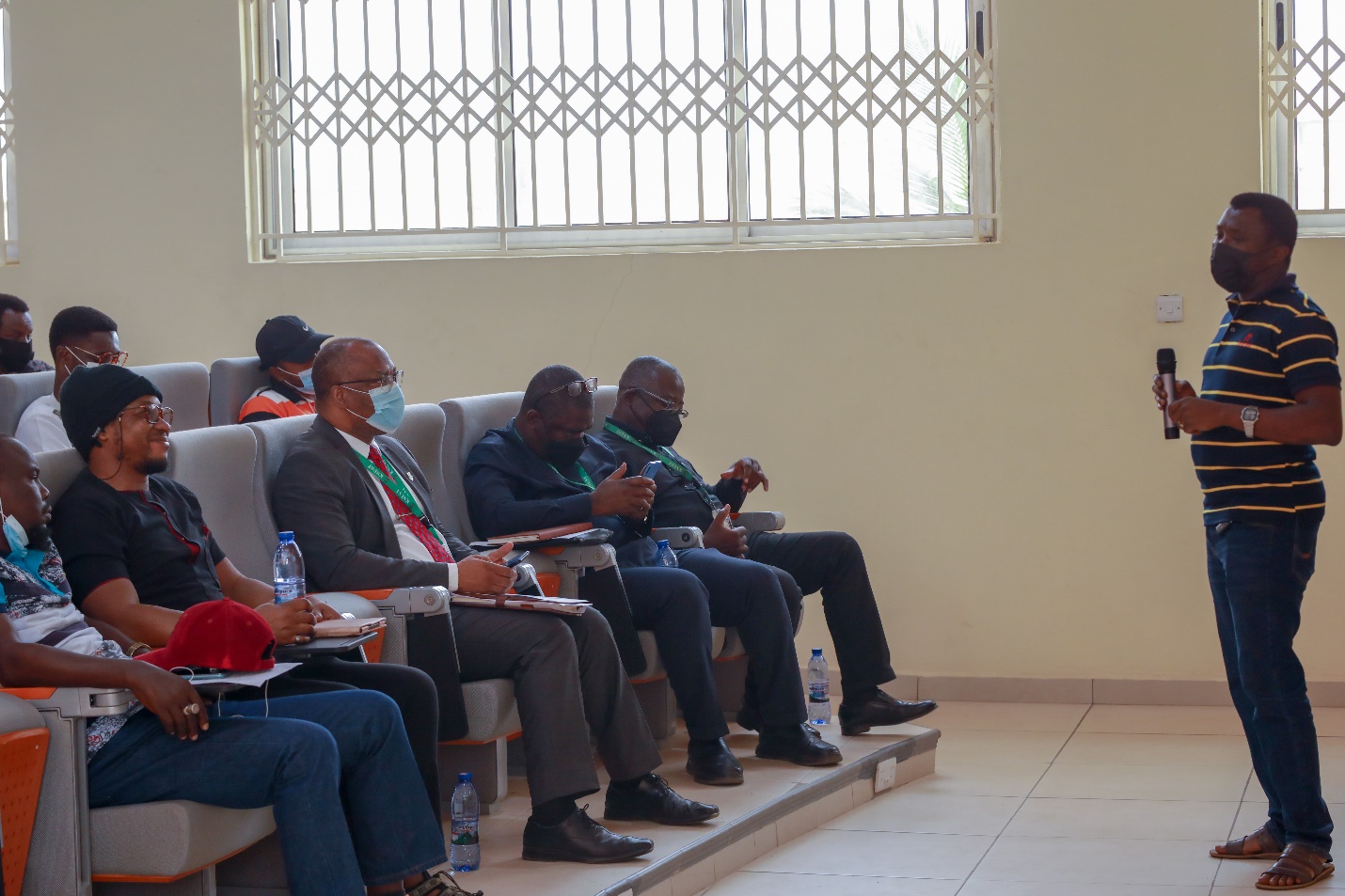 Dr. Henry Nunoo-Mensah presenting on the academic modalities. 