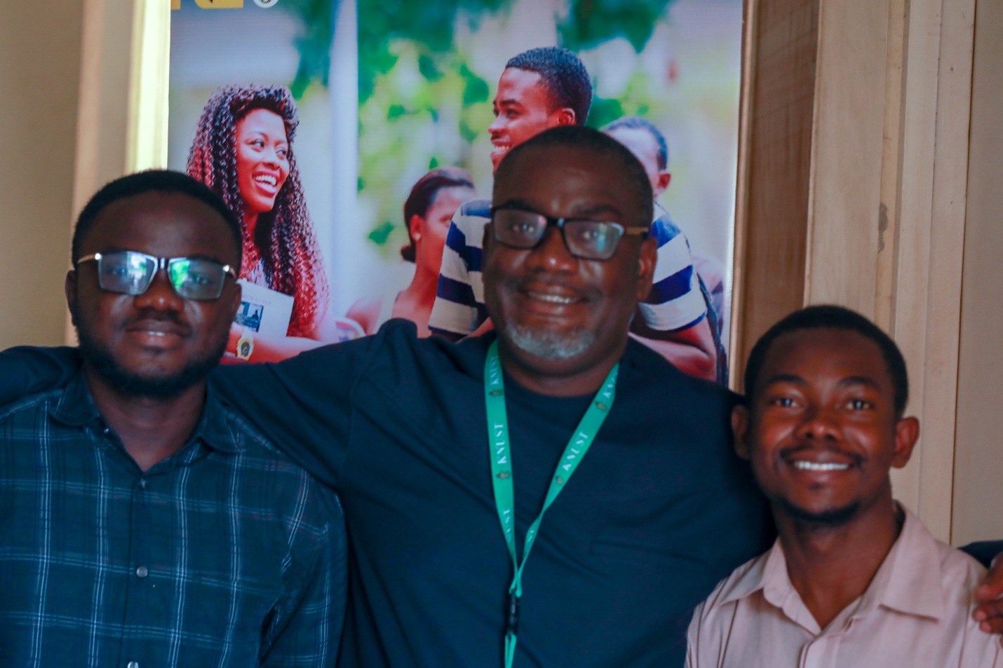 Prof. Kwabena Nyarko (in the middle) with KEEP postgraduate students