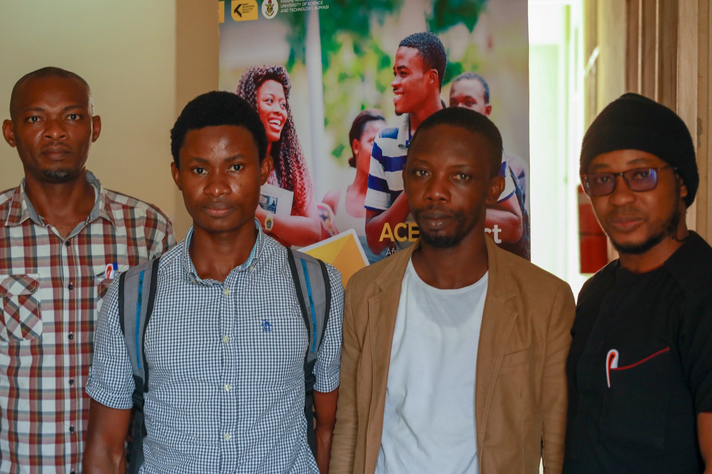 Ikpo Valentine Chibueze, the student representative (at the right) with KEEP cohort 3 postgraduate students